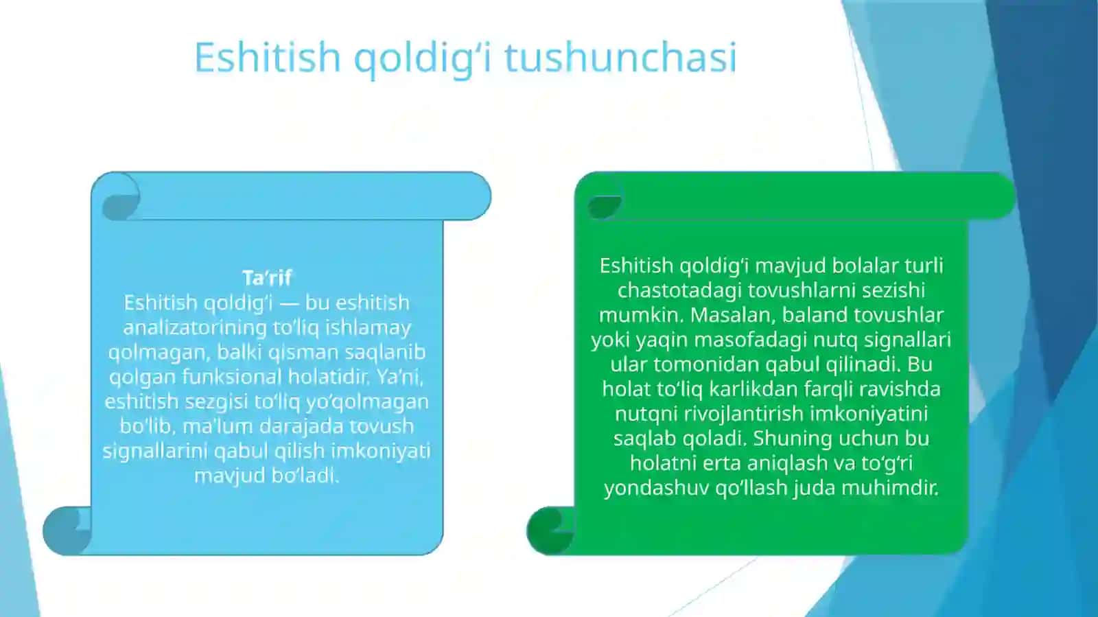 Nutqiy rivojlanishda eshitish qoldigʻining roli 4