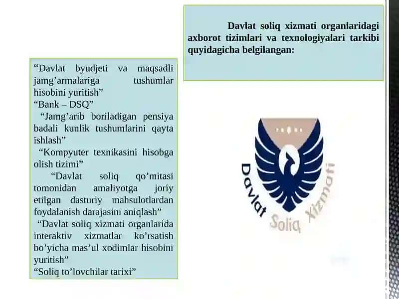 Davlatsoliq organlari dajoriy etilgan dasturiy mahsullar 4