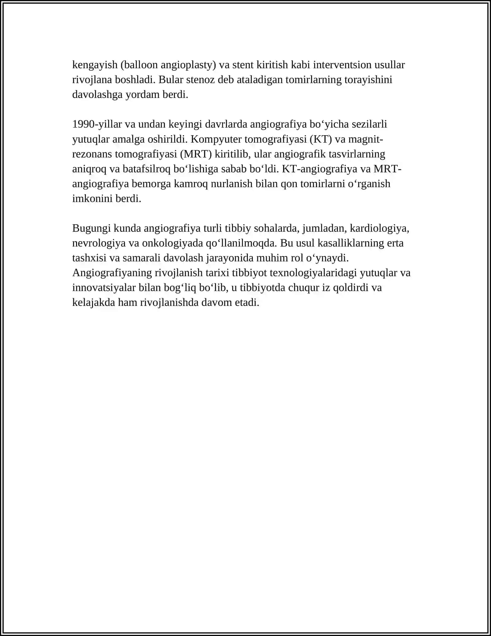ANGIOGRAFIK TEKSHIRUVLAR HAQIDA 4