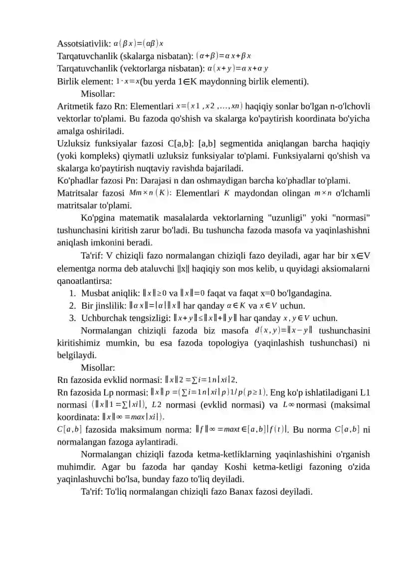 Chiziqli funksionallar 4