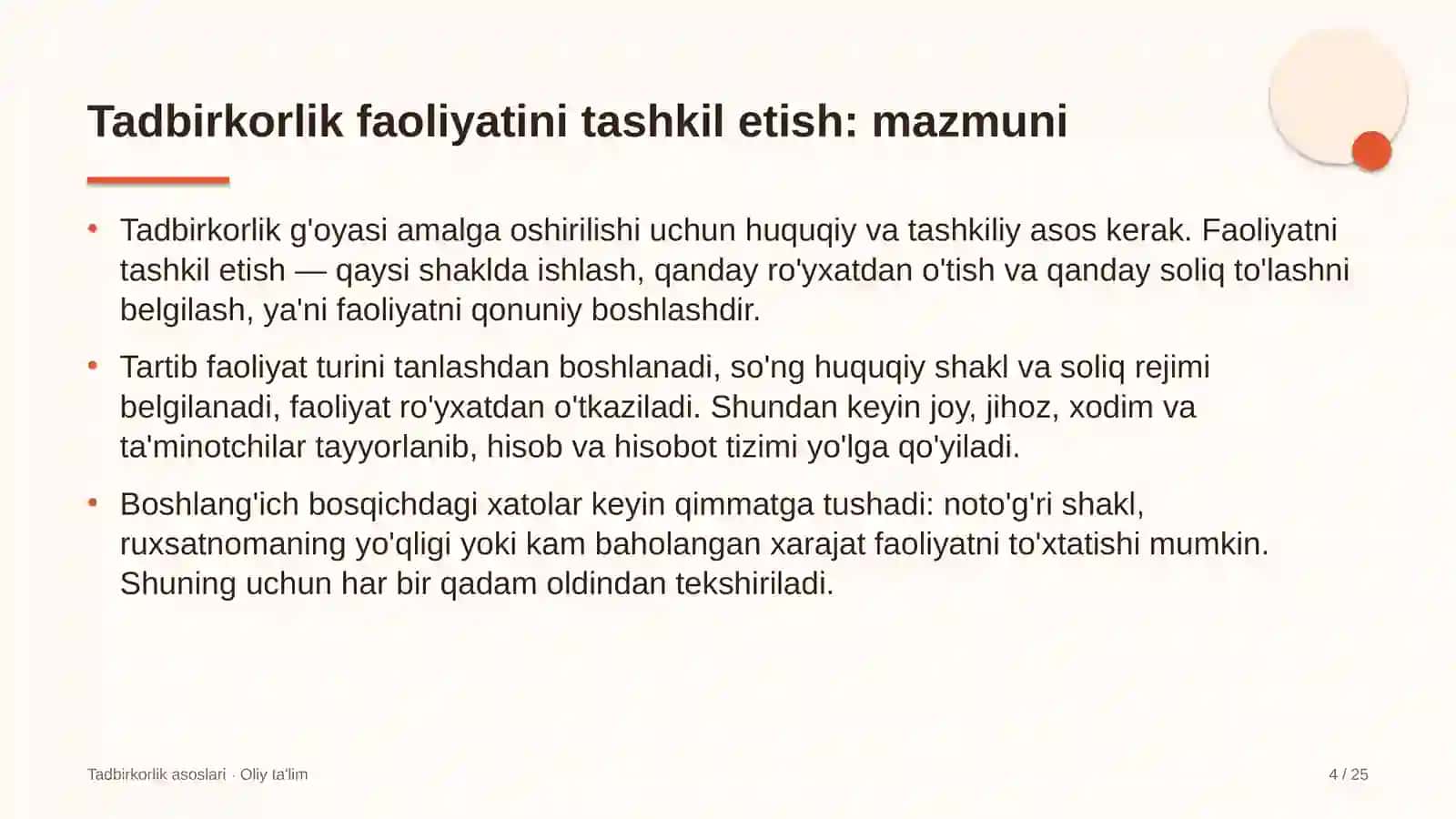 Diagnostika markazlarida tadbirkorlik faoliyatini tashkil etish 4