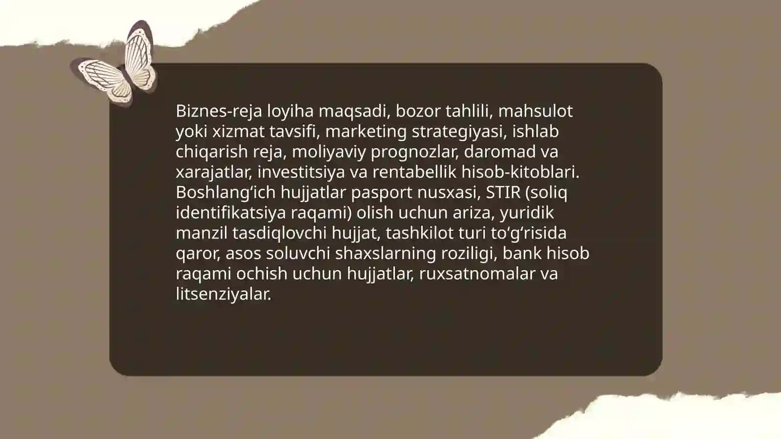 Tadbirkorlik faoliyatini boshlash va rŏyxatdan ŏtish tartibi 4