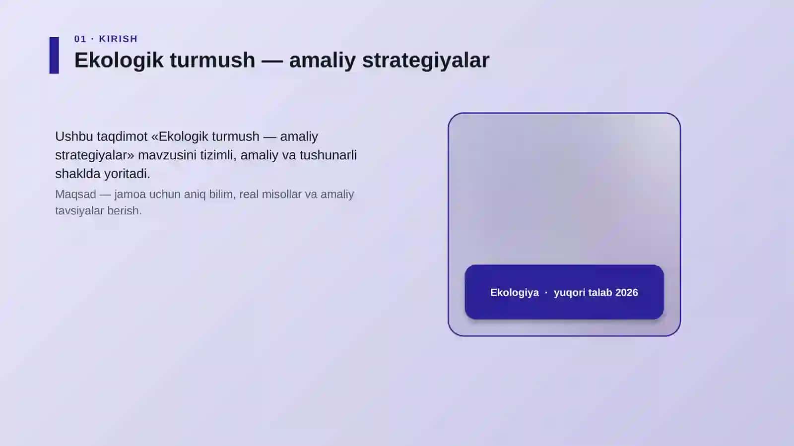 Ekologik turmush — amaliy strategiyalar 4