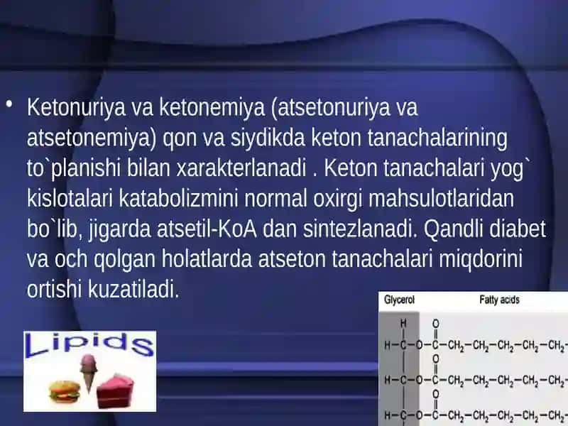 Yog’ kislotalari va keton tanachalari biosintezi. Organizmda xolesterol almashinuvi 4