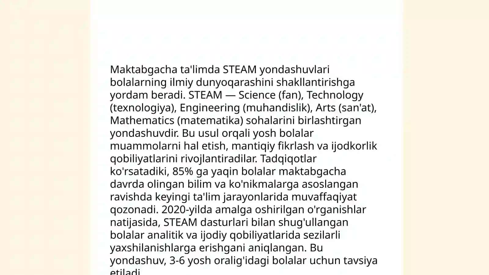 STEAM ta'lim texnologiyasi 4