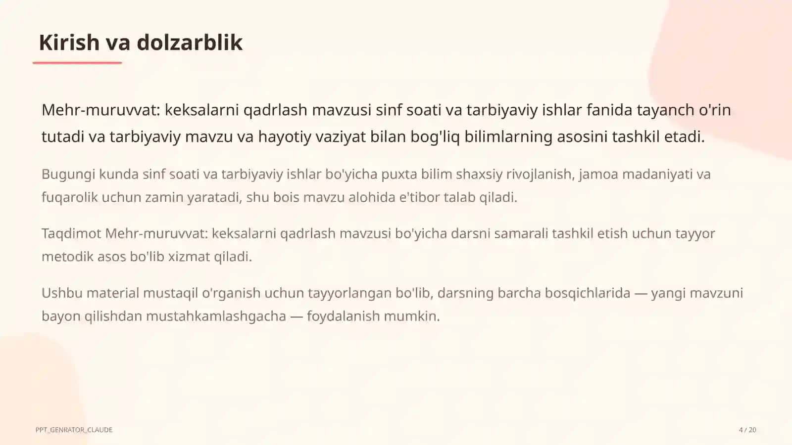 Mehr-muruvvat: keksalarni qadrlash 4