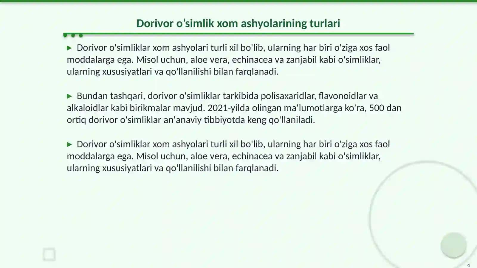 Polisaxaridlar saklovchi Dorivor o’simlik xom ashyolarini qadoqlash usullari va sifatini aniqlash 4