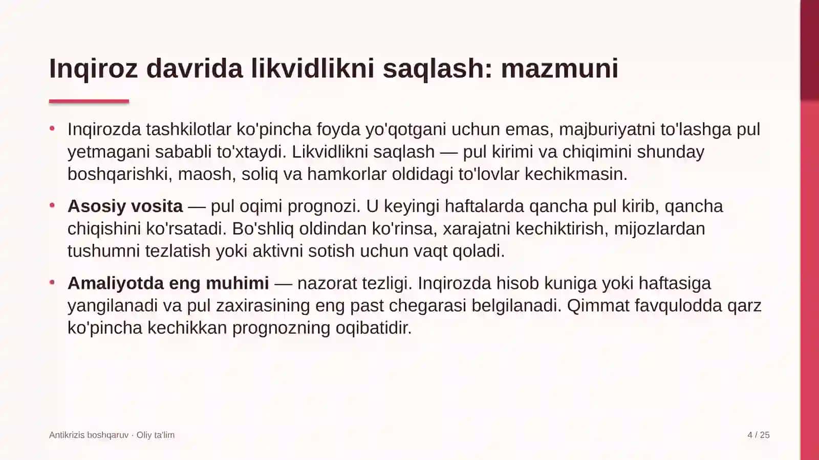 Maishiy texnika do'konlarida inqiroz davrida likvidlikni saqlash 4