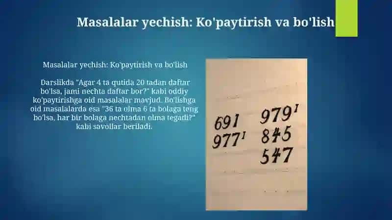 Ko’p xonali sonlar va Pozitsion sanoq sistemalari 4