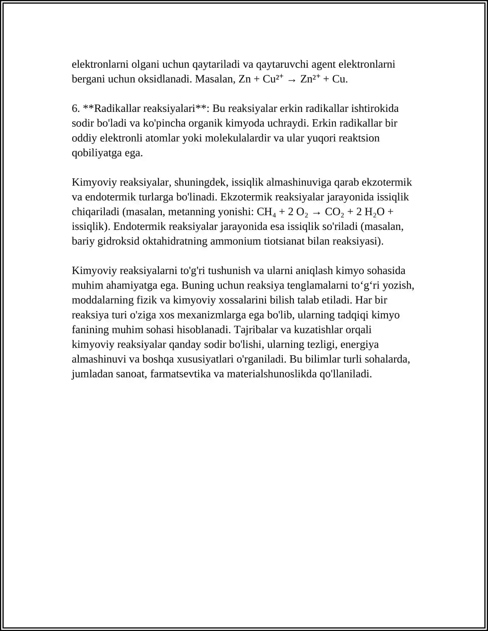 @PIC KIMYOVIY REAKTSIYA TURLARIGA OID MASALALAR YECHISH METODIKASI 4
