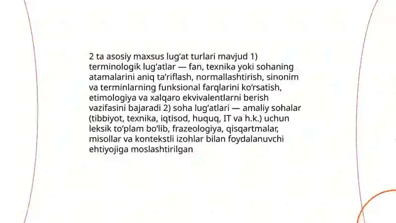 Umumiy va maxsus lugʻatlar 4