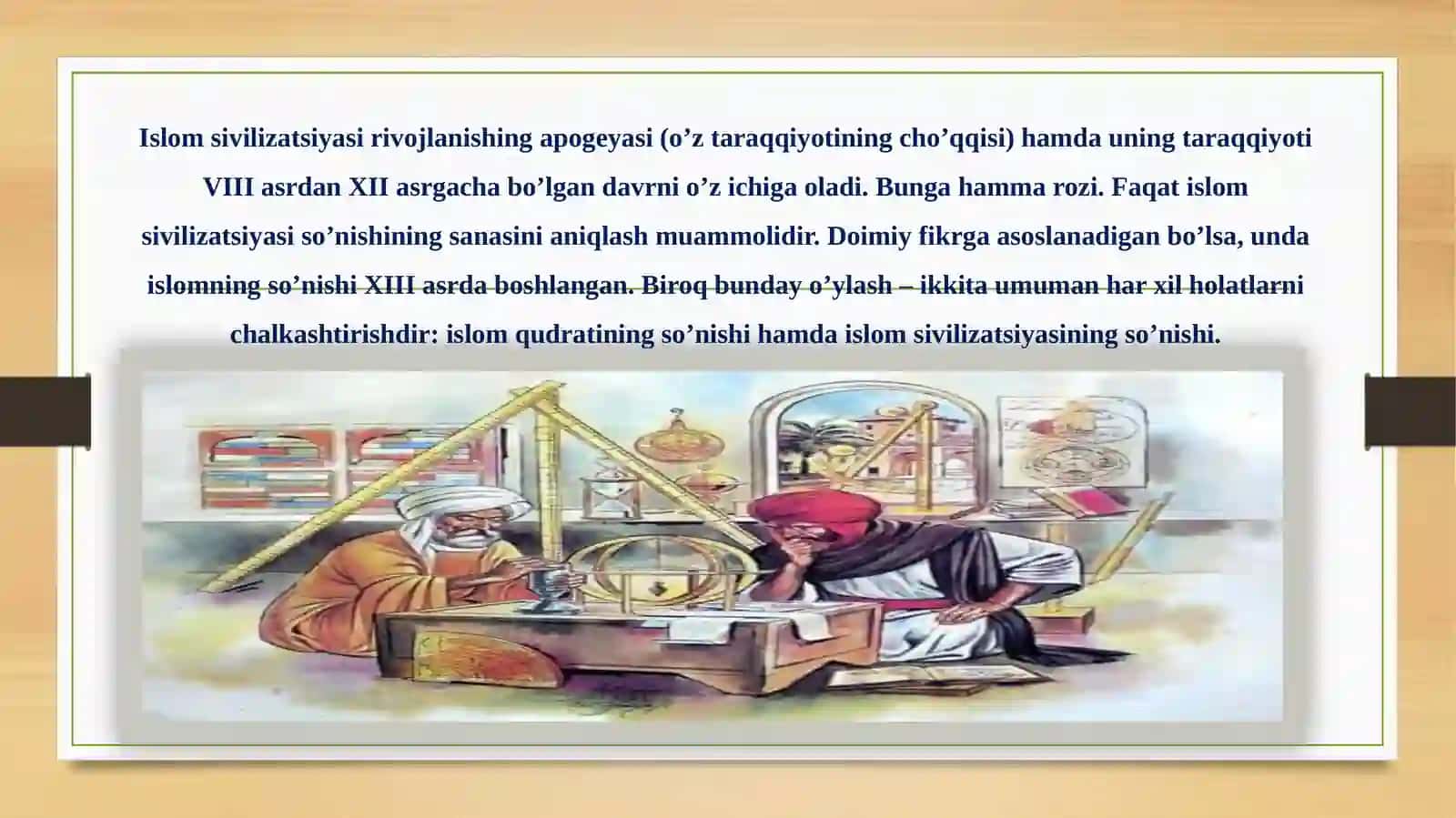 Musulmon uygonish davrining o‘ziga xos xususiyatlari 4