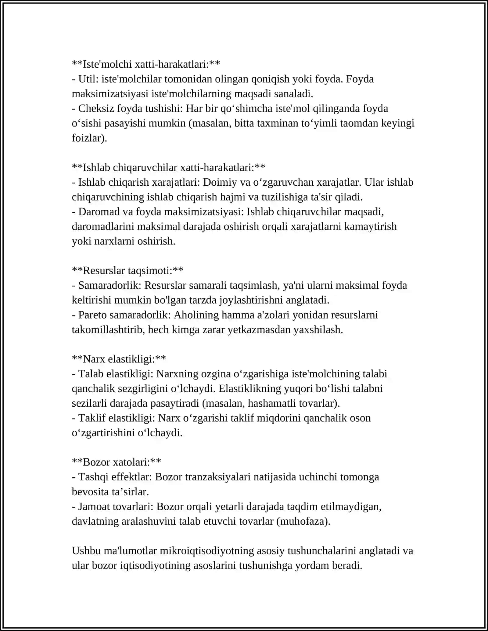 MIKRAIQTISODIY DAVID AYLANISH MADELLARI TOVORLAR VA RESUSLAR BOZORI 4