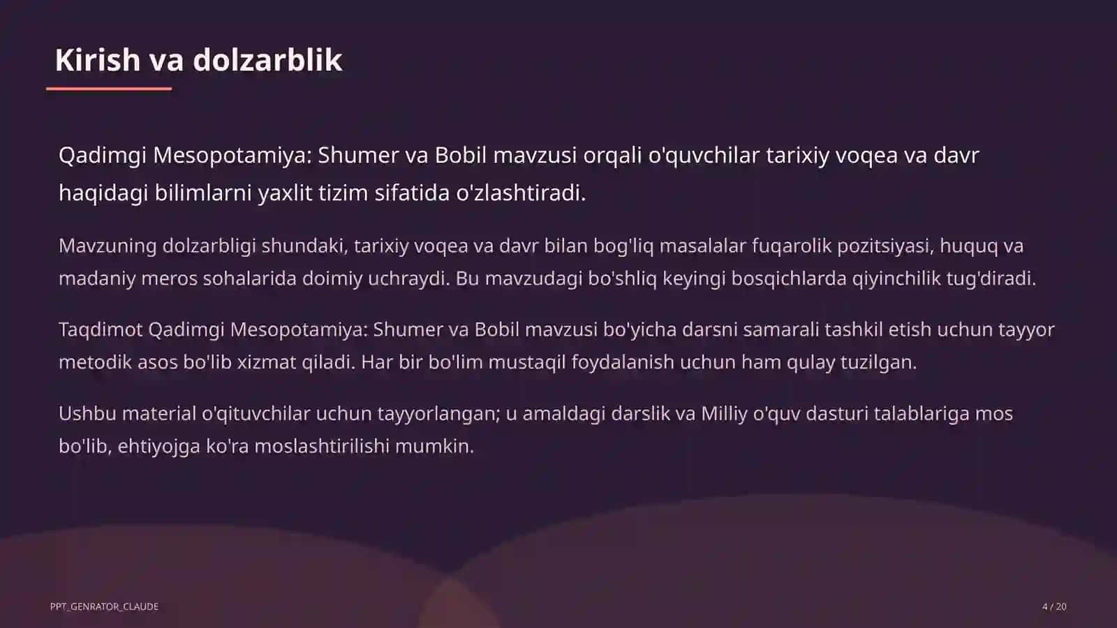 Qadimgi Mesopotamiya: Shumer va Bobil (6-sinf) 4