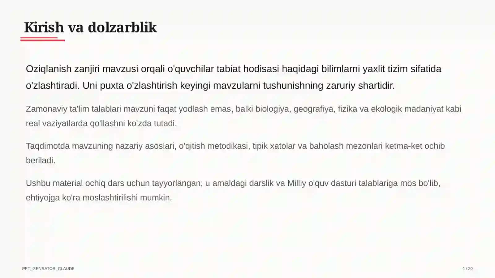 Oziqlanish zanjiri (3-sinf) 4