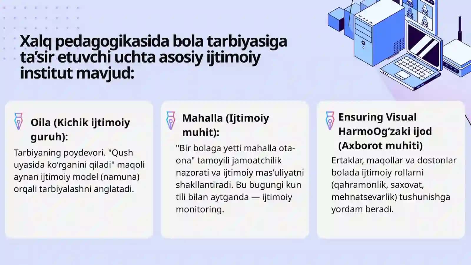 O'zbek xalq pedagogikasida ijtimoiy pedagogik jarayonlarni rivojlanishi va bugungi kundagi ahamiyati 4