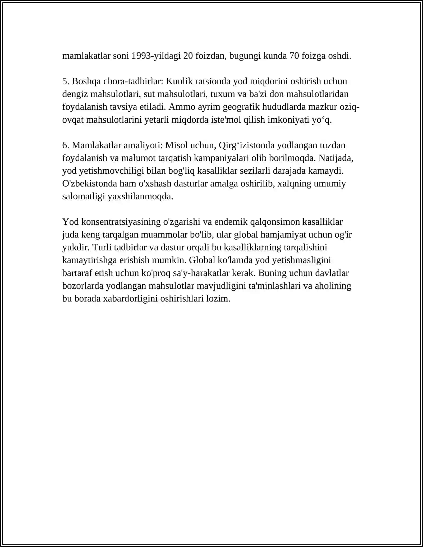 BIOGEN ELEMENTLAR KONSENTRATSIYASI OʻZGARISHI BILAN BOGʻLIQ BOʻLGAN ENDEMIK VA KASB KASALLIKLARI 4