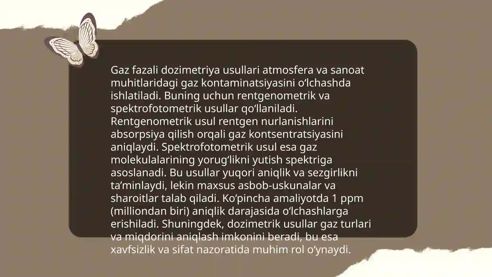 Dozimetriya metodlari. Dozimetrik asboblar tasnifi 4