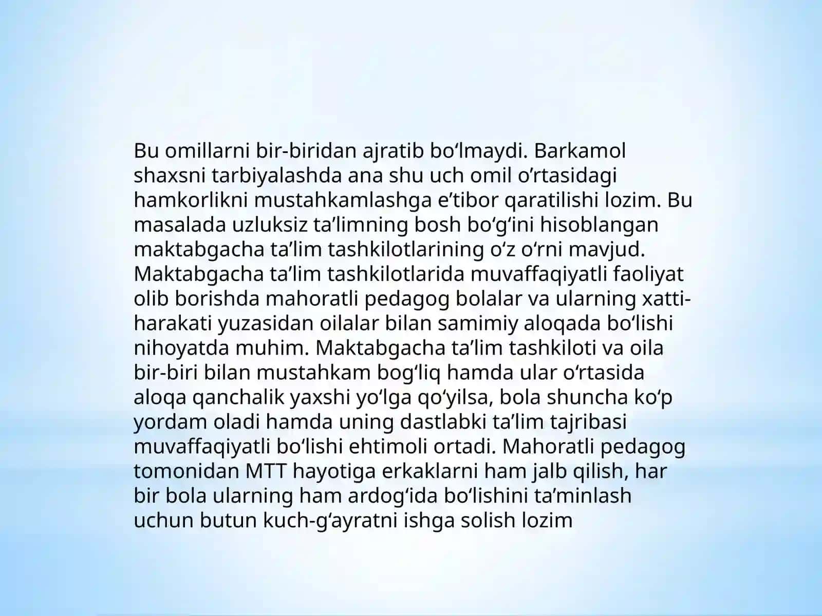 Ixtisoslashtirilgan MTTlar DMTTlarida Bolalarni Parvarishlash 4