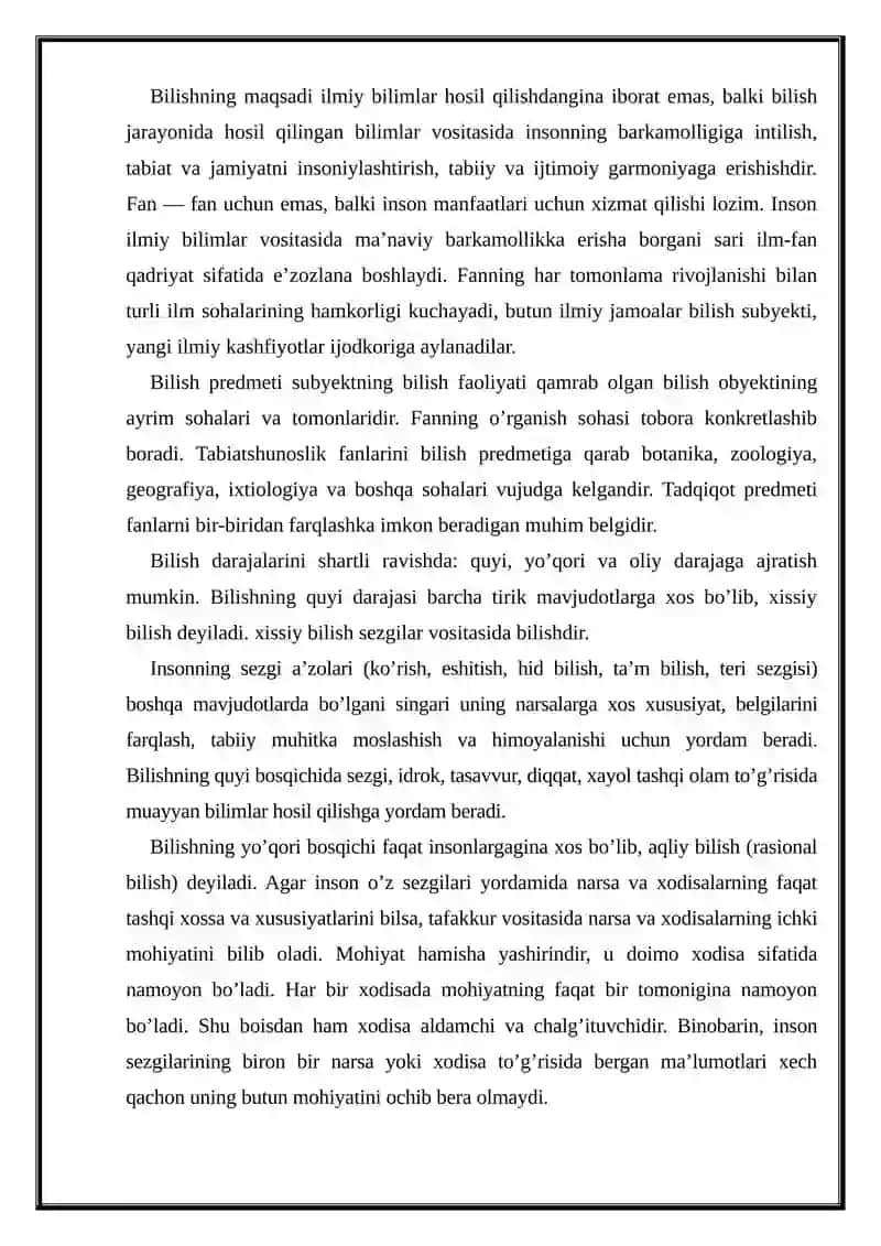 Bilish falsafasi 4