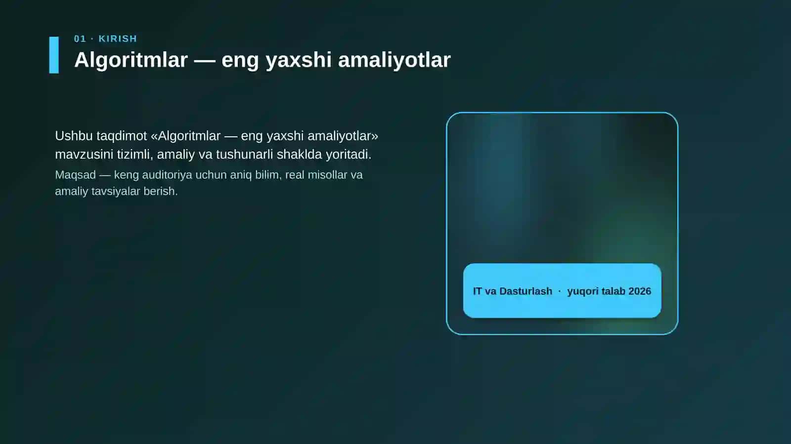 Algoritmlar — eng yaxshi amaliyotlar 4