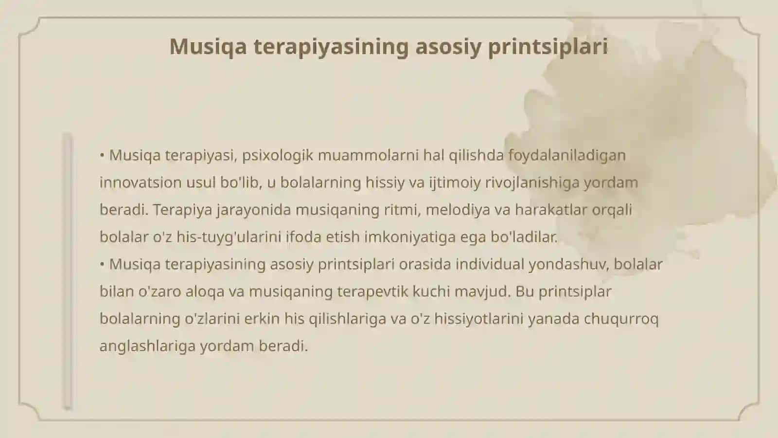 Emotsional beqaror bolalarda musiqa terapiyasining psixologik ta’siri 4