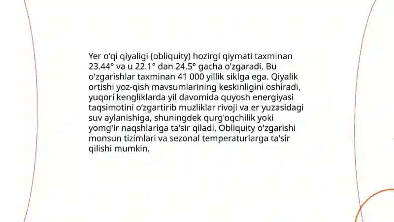 Iqlim oʻzgarishining astronomik va geofizik omillari 4
