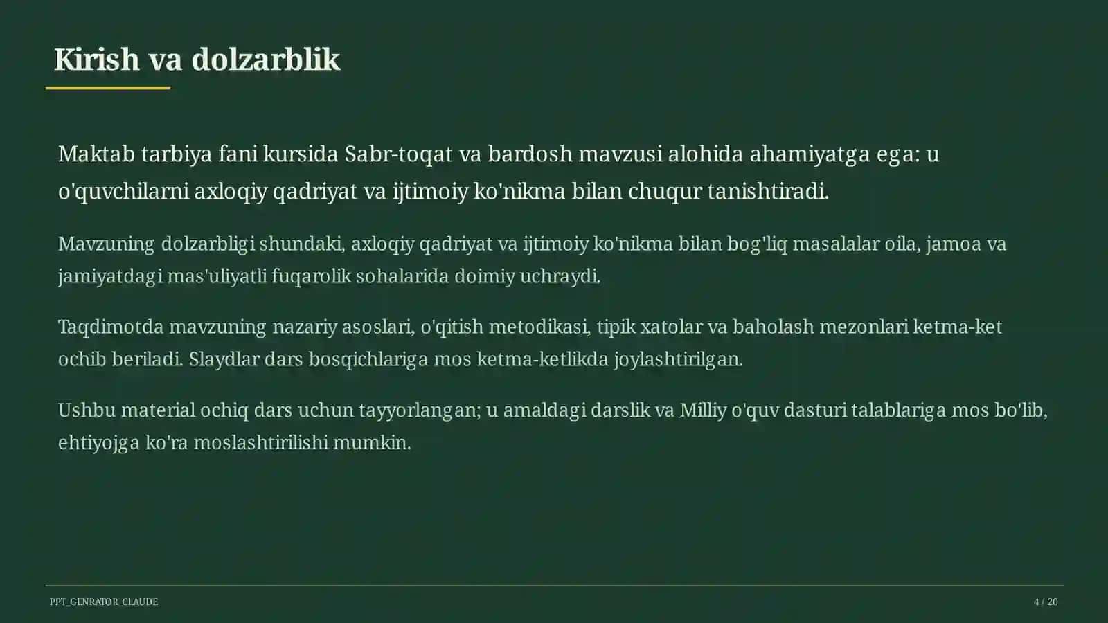 Sabr-toqat va bardosh (5-sinf) 4