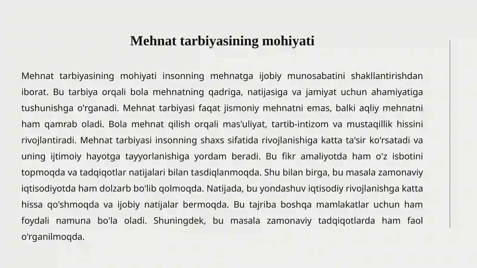 Mehant tarbiyasi va iqtisodiy tarbiya 4