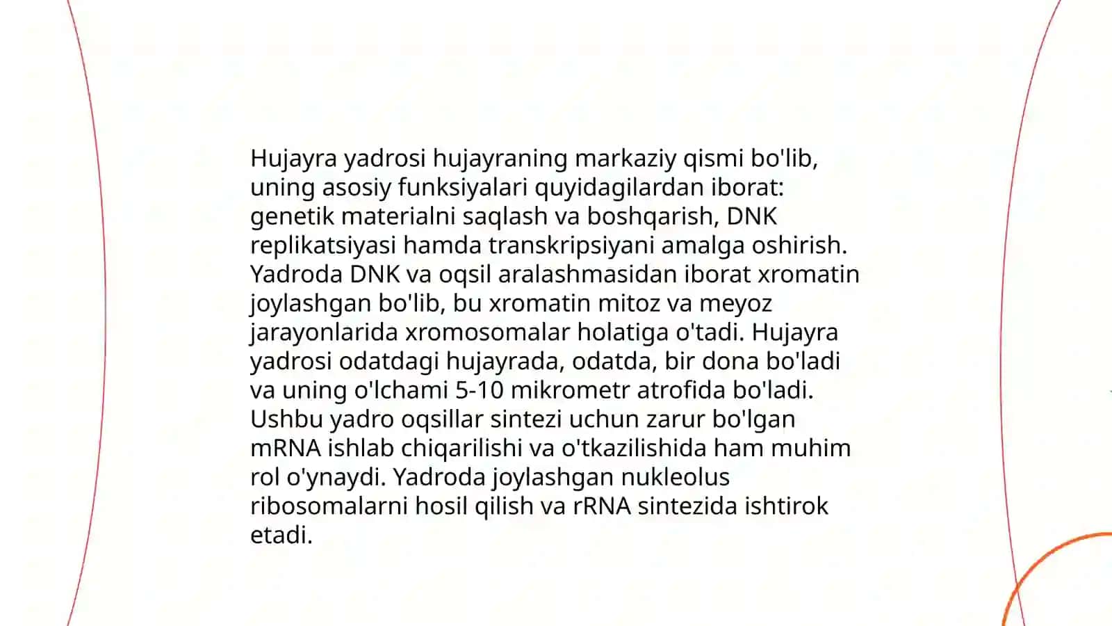 Hujayra yadrosi va irsiy axborotni uzutilish mexanizmi 4