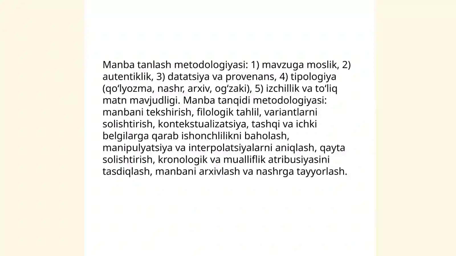 Adabiyot tarixining oʻrganishning metodologik asoslari va uni davrlashtirish tamoyillari 4