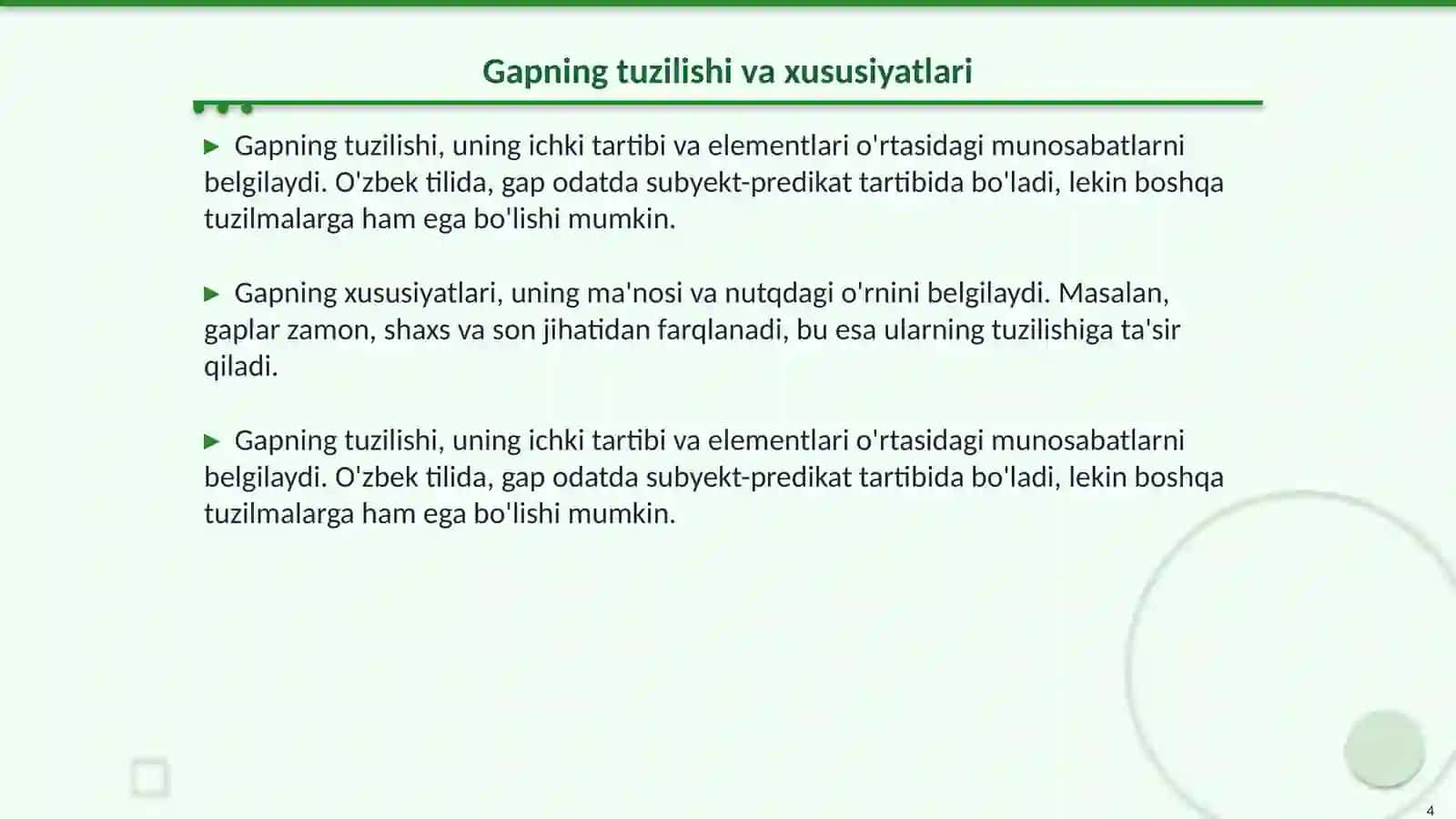 Gap haqida maʼlumot 4