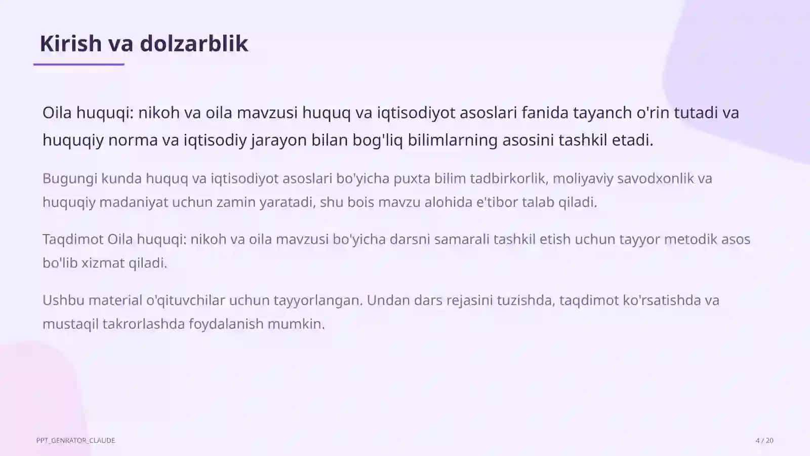 Huquq va iqtisodiyot asoslari (9–11) 4