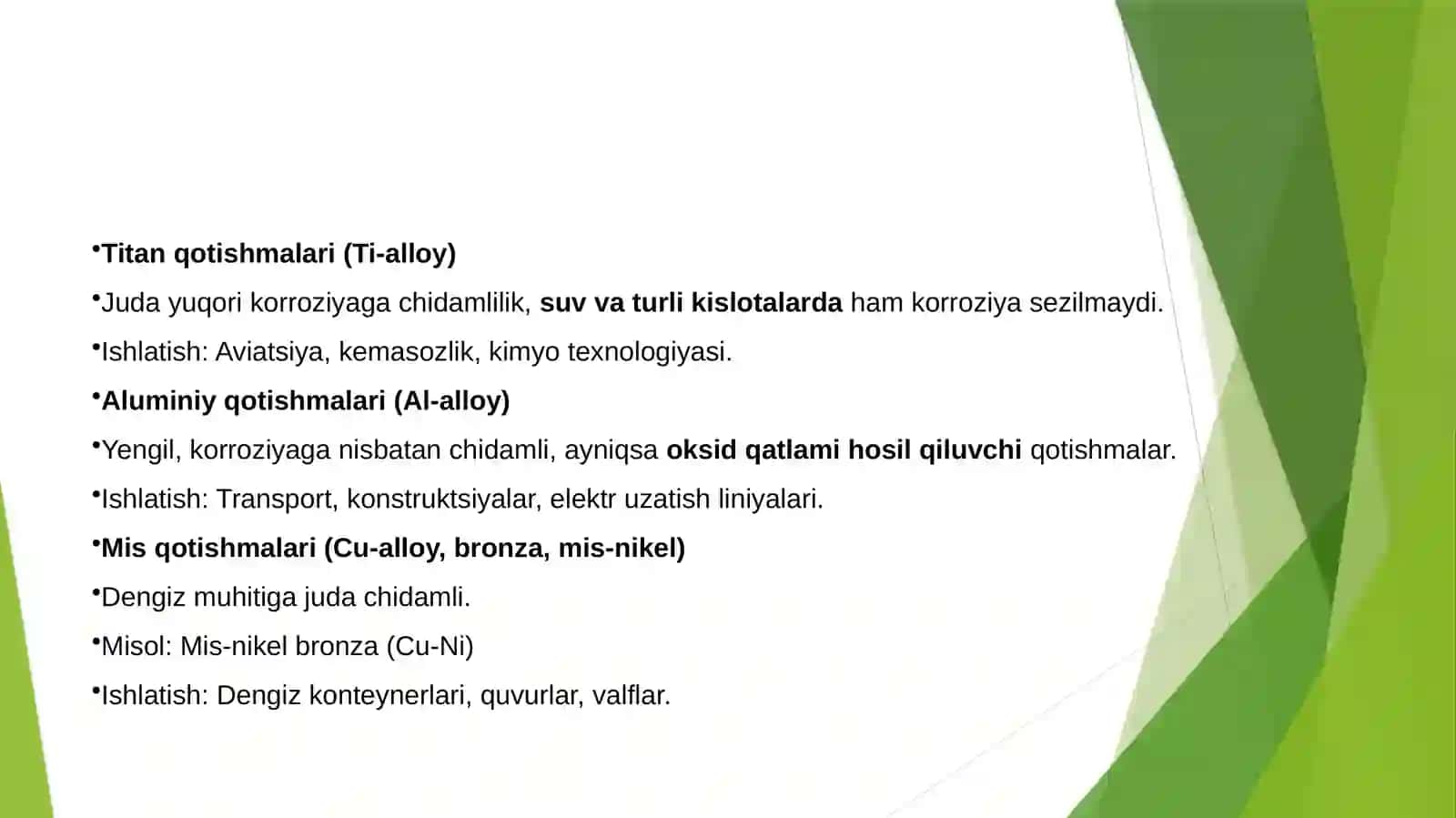 NEFT-VAGAZ KIMYO SITI TA’LIMYO’NALISHI 3-BOSQICH TALABA SANOVI SAMARIDDINNING NEFT-GAZ QURILMALARI KORROZIYASIFANI TAYYORLAGAN TAQDIMOTI 2025-YIL 4