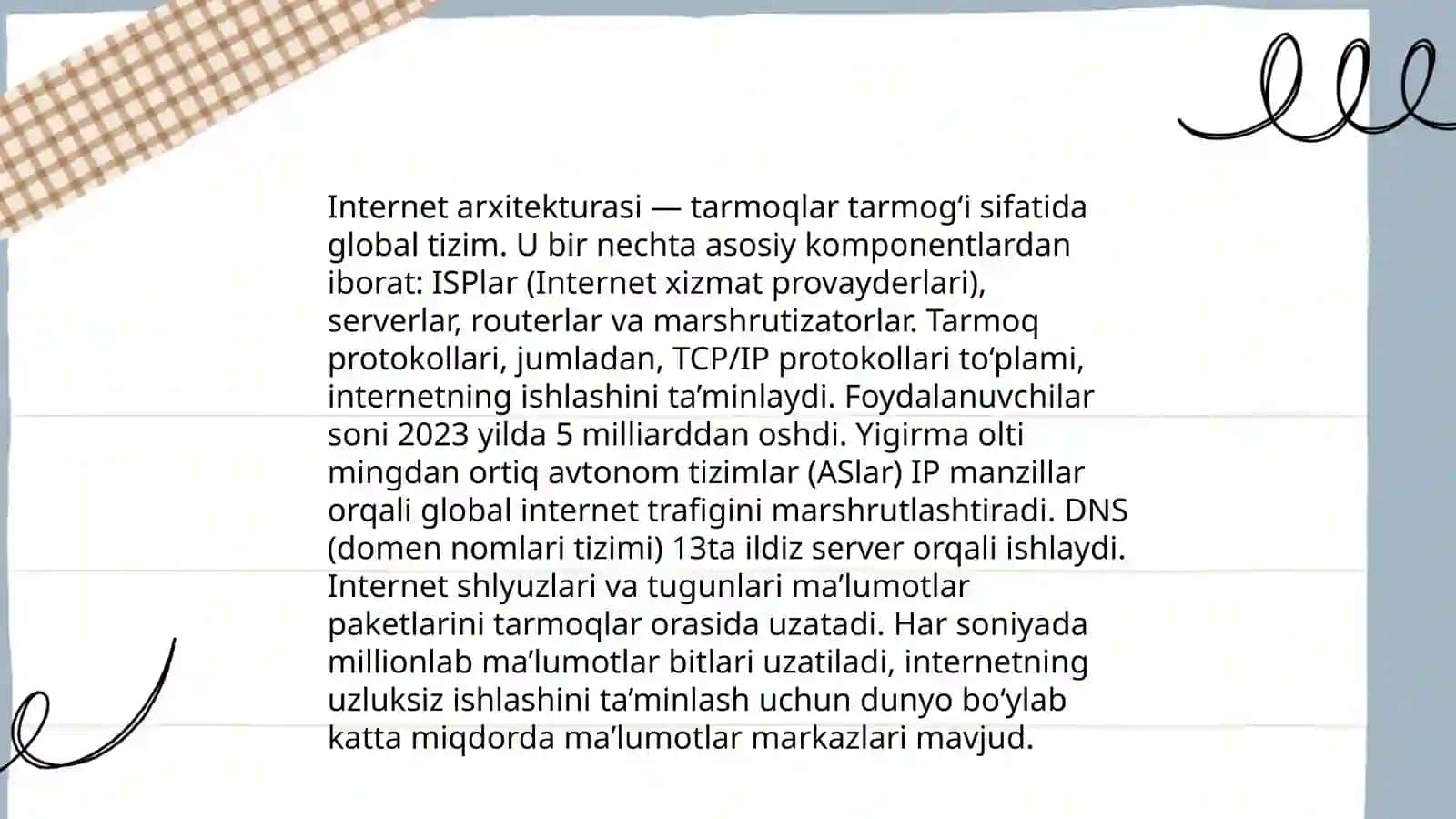Kompyuter tarmogʼdagi internet tarmogʻi 4