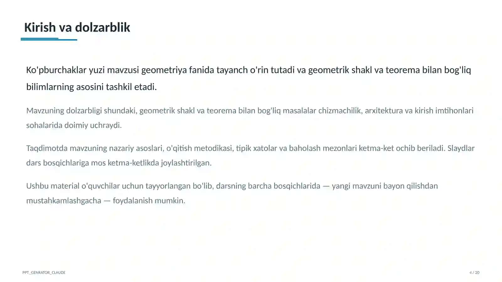 Ko'pburchaklar yuzi (8-sinf) 4