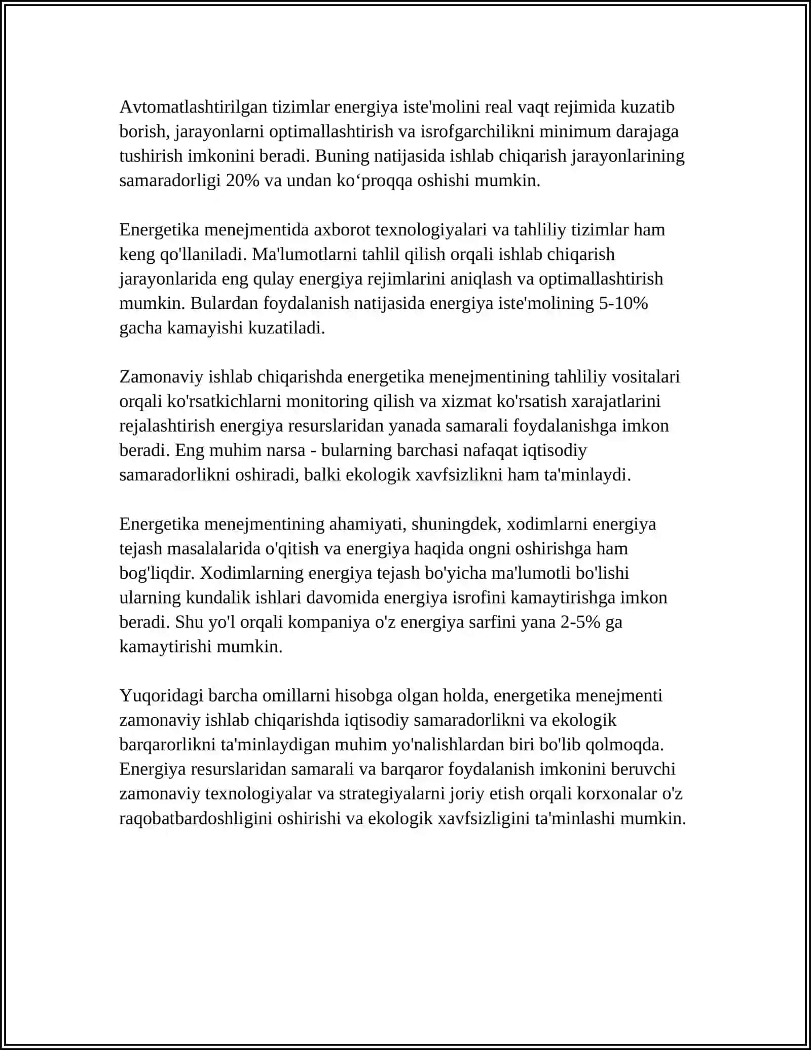 ZAMONAVIY ISHLAB CHIQARISHNING ENERGETIKA MENIJMENTI 4