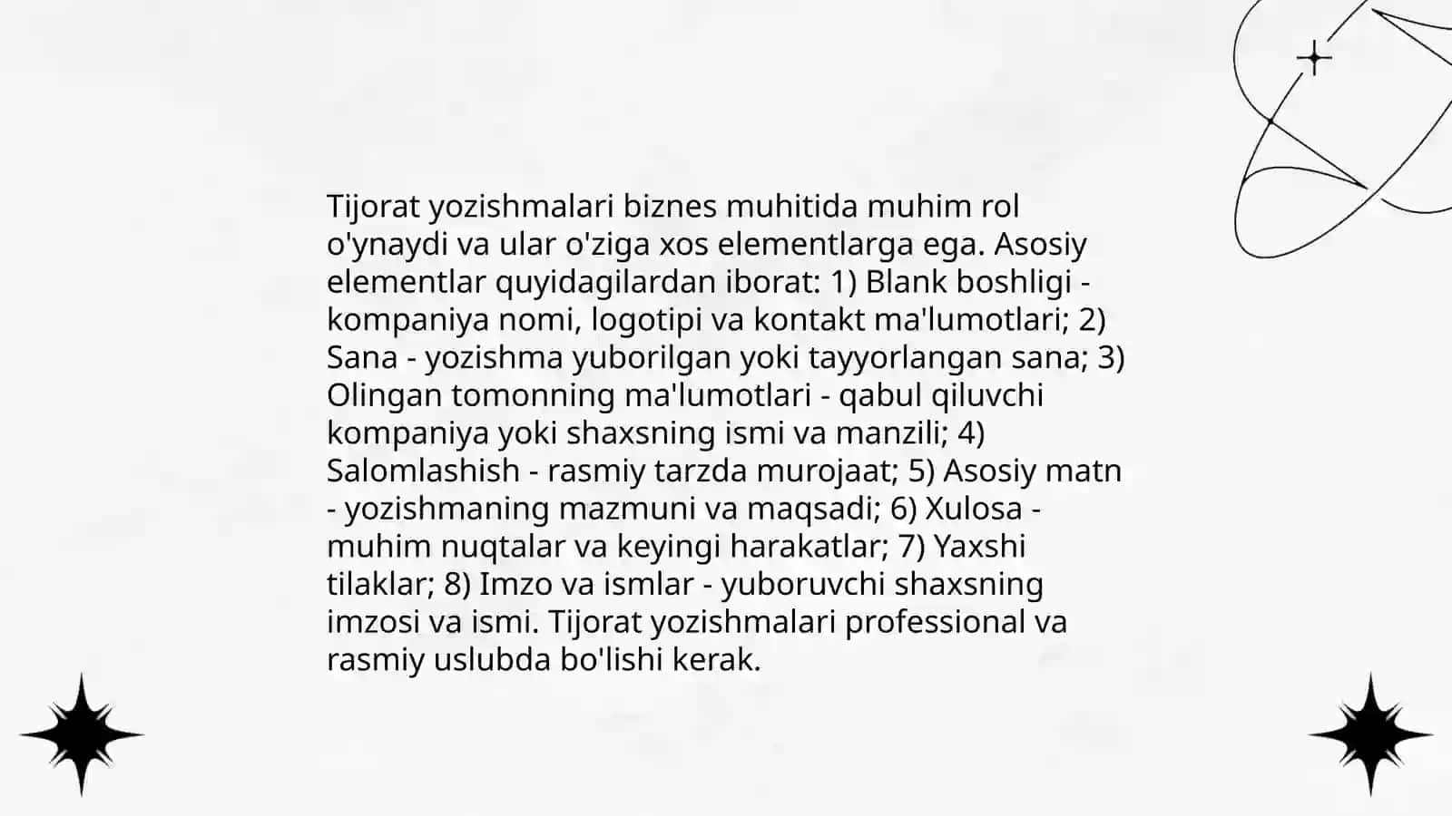 Diplomatik va tijorat yozishmalari 4