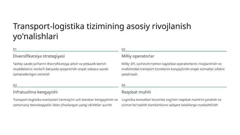 Respublikada Logistik Infratuzilmaning Hozirgi Holati va Rivojlanishi 4