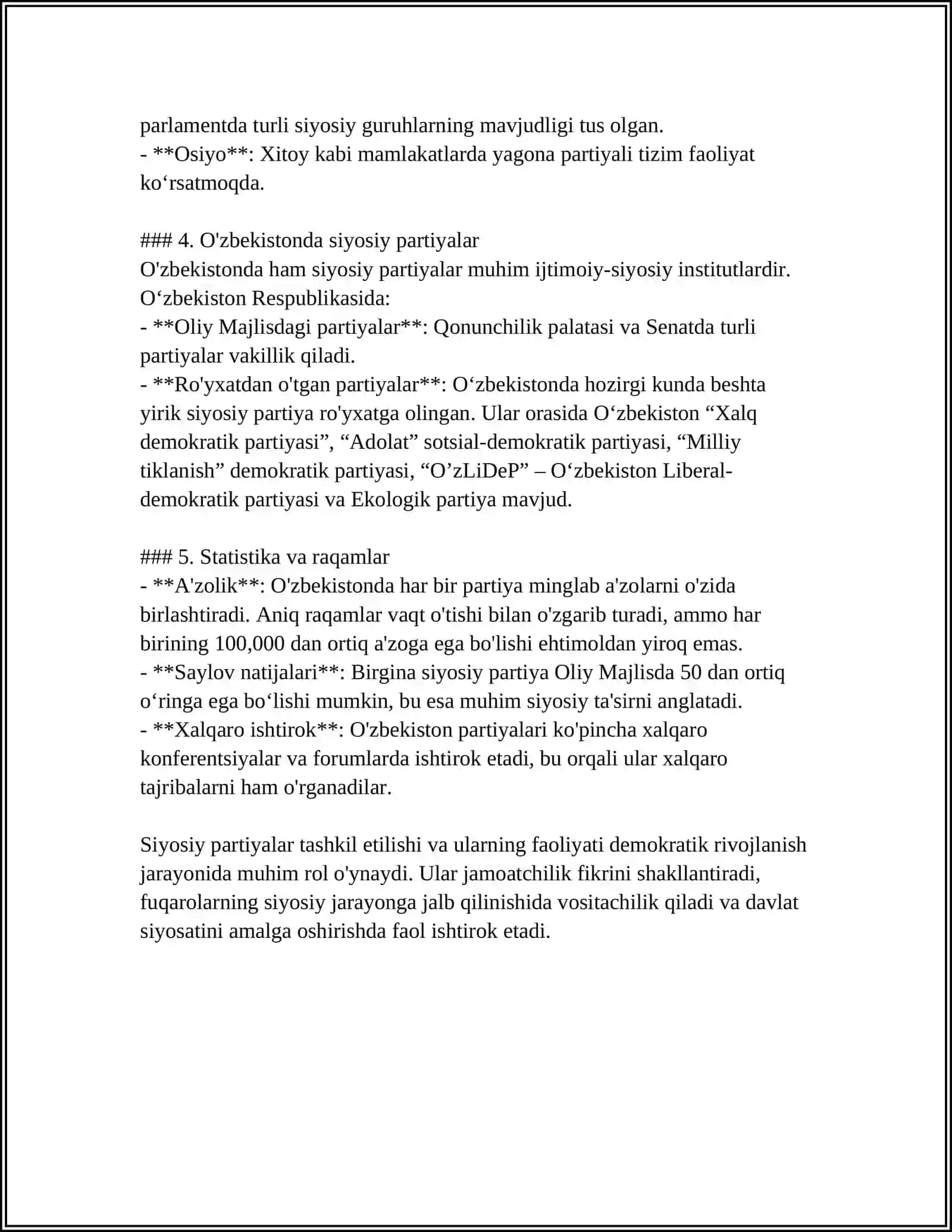 OʻZBEKISTONDA SIYOSIY PARTIYALAR FAOLIYATI 4