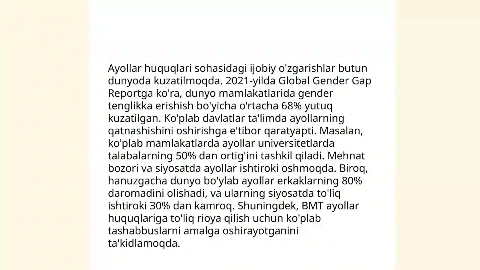 Gender tengligi 4