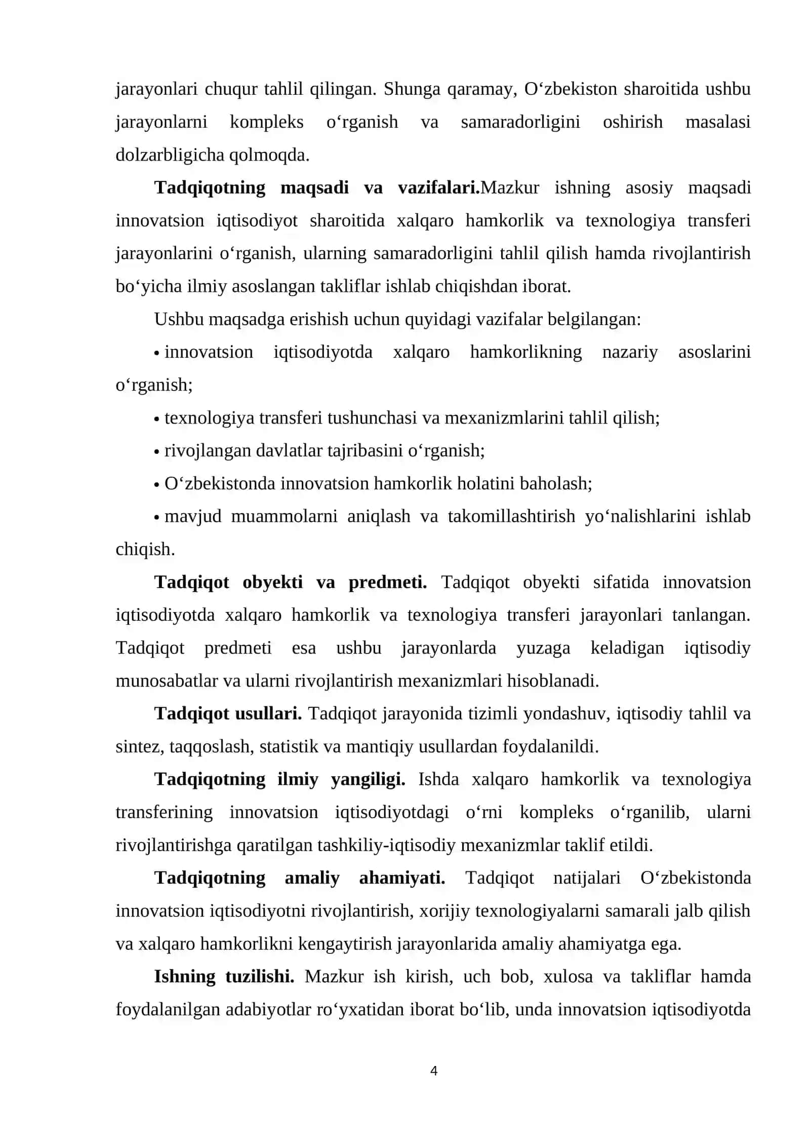 INNAVASION IQTISODIYOT KURS ISHI 4