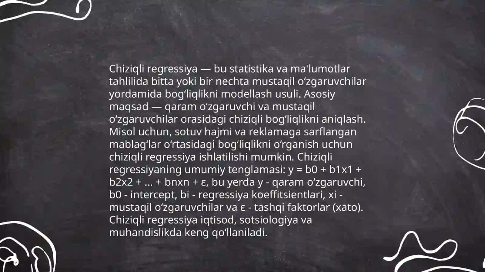 Koʻp omilli ekonometrik taxlil 4