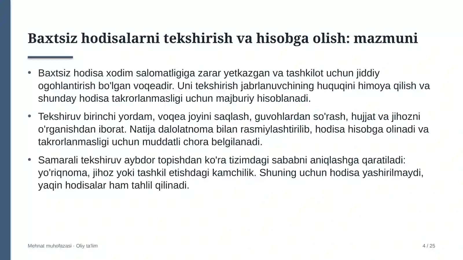 gaz kimyo majmualarida baxtsiz hodisalarni tekshirish va hisobga olish 9145 4