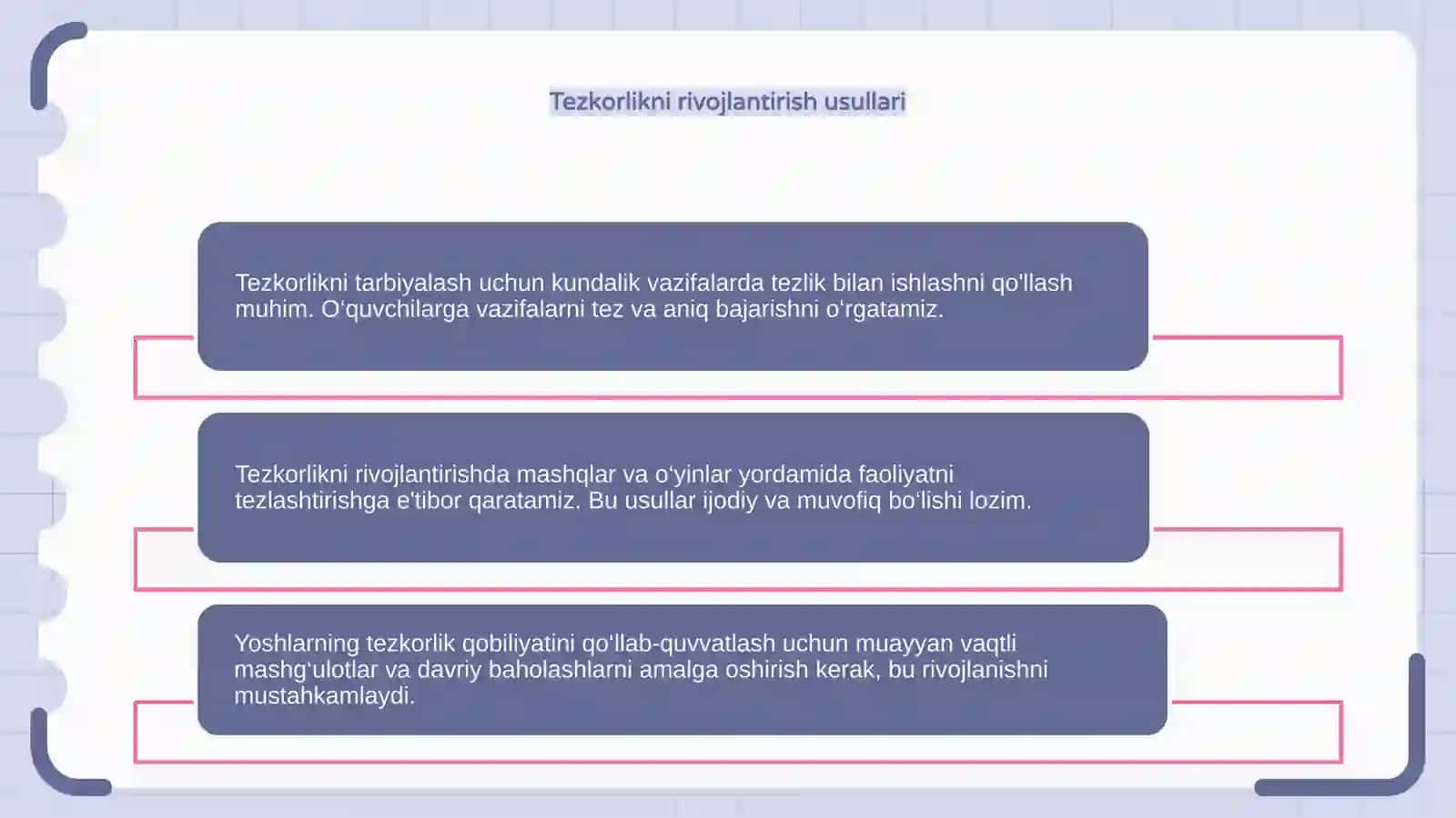 Tezkorlikni tarbiyalash 4