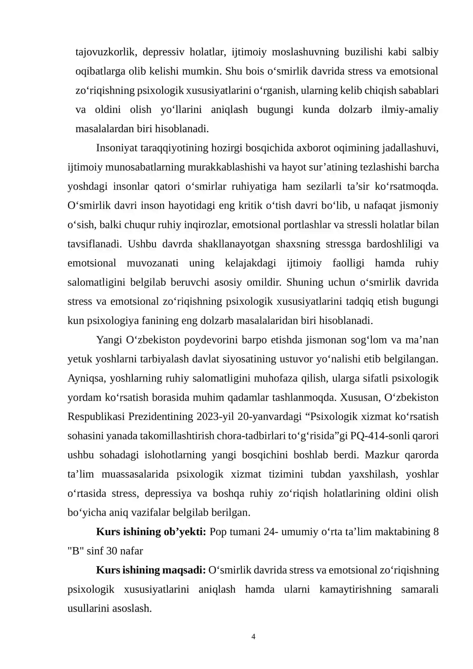 Stress va emotsional zo‘riqishning psixologik xususiyatlari 4