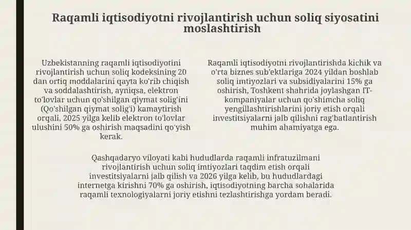 Soliq tizimini soddalashtirish va shaffoflashtirish 4