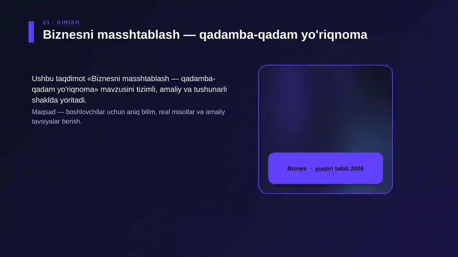 Biznesni masshtablash — qadamba-qadam yo'riqnoma 4
