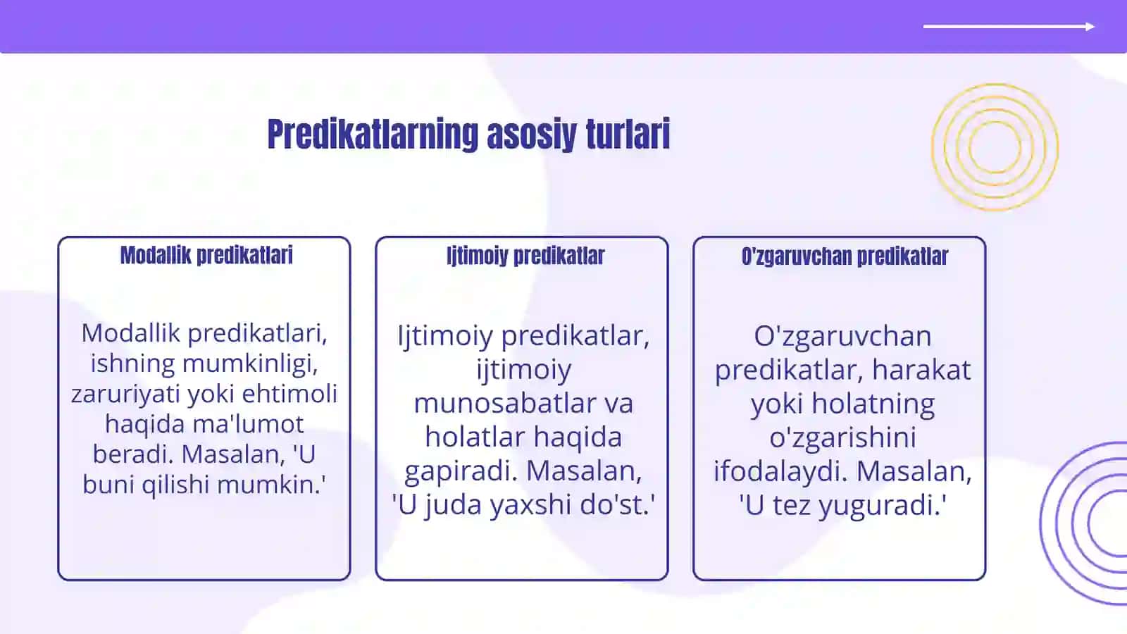 Predikatlar va ularning turlari 4