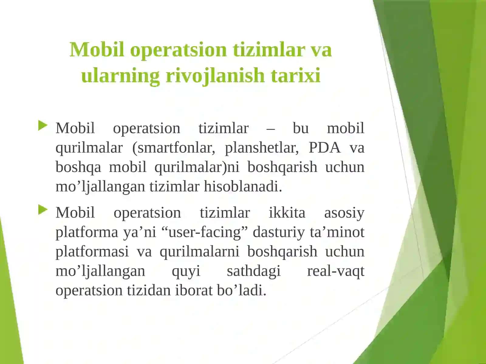 Android operatsion tizimlar 4
